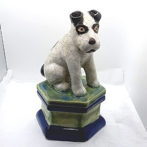 Ceramic Dog Trinket Box-